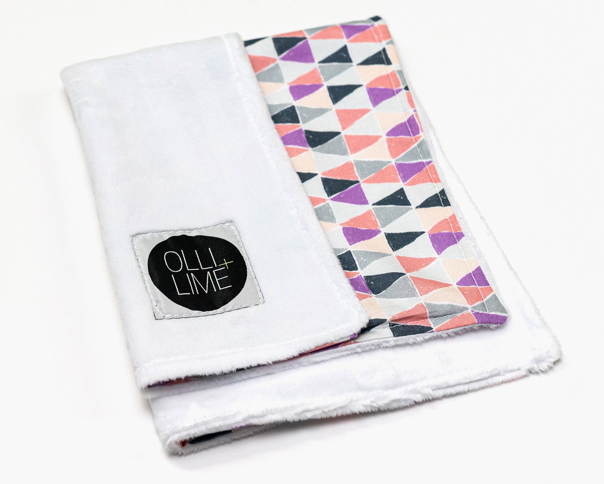 Pink Banners Marching - Lovey Cuddle - Rose/Peach/Gray/Black - Olli+Lime